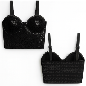 Moldes de confeccion para DAMAS Top Top lentejuelas 2833